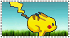 stamp of pikachu running