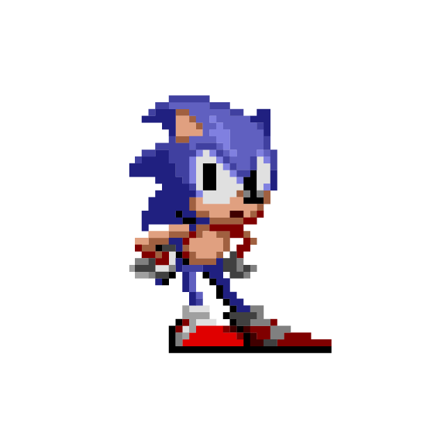 gif of pixel sonic tapping his foot